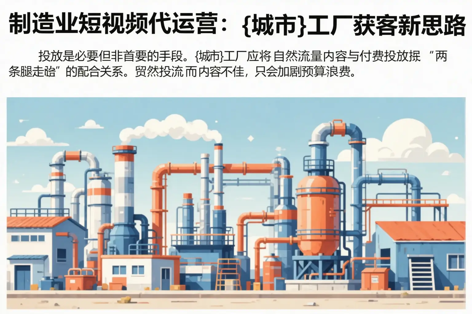 制造业短视频代运营：江城工厂获客新思路